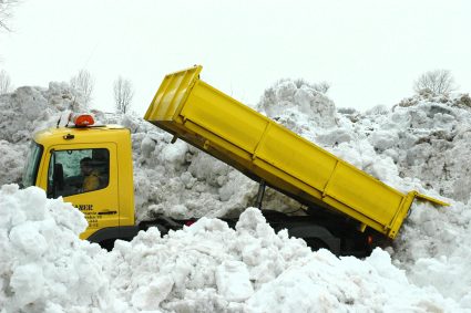 Elbląg, Składowisko śniegu przy ul. Mazurskiej Elbląg, Składowisko śniegu przy ul. Mazurskiej