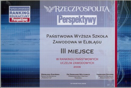 Elbląg, Trzecie miejsce w rankingu Elbląg, Trzecie miejsce w rankingu