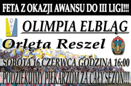 Elbląg, Ostatni mecz w IV lidze (piłka nożna)