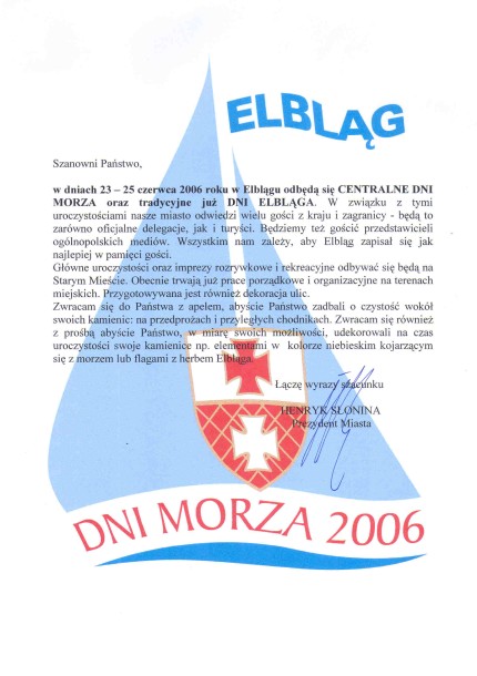 Elbląg, Apel o czystą Starówkę Elbląg, Apel o czystą Starówkę