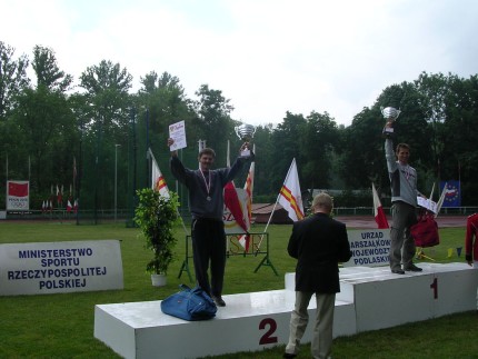 Elbląg, Michał Ruciński na drugim stopniu podium.