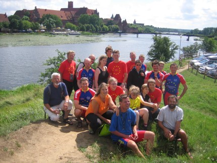 Elbląg, Uczestnicy jubileuszowej Eurogalla - Tour z wizytą w Malborku. Elbląg, Uczestnicy jubileuszowej Eurogalla - Tour z wizytą w Malborku.
