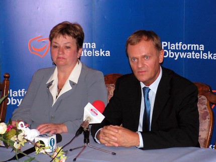 Elbląg, Elżbieta Gelert i Donald Tusk Elbląg, Elżbieta Gelert i Donald Tusk