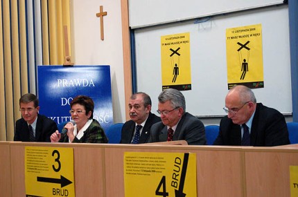 Elbląg, Od lewej: Sławomir Malinowski, Elżbieta Gelert, Jerzy Wilk, Henryk Słonina, Wiesław Wiśniewski