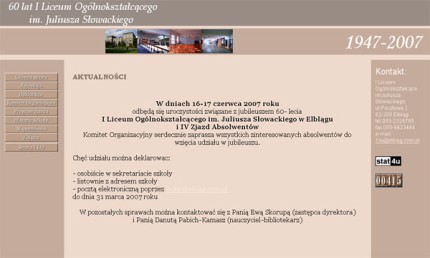 Elbląg, Strona na jubileusz Elbląg, Strona na jubileusz
