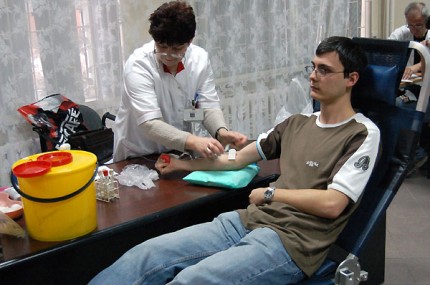 Elbląg, Oddawali krew