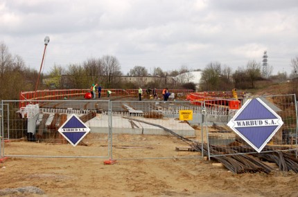 Elbląg, Wjazd na budowany most Elbląg, Wjazd na budowany most