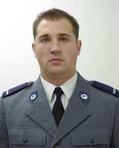 Elbląg, Młodszy aspirant Andrzej Adamowski. Elbląg, Młodszy aspirant Andrzej Adamowski.