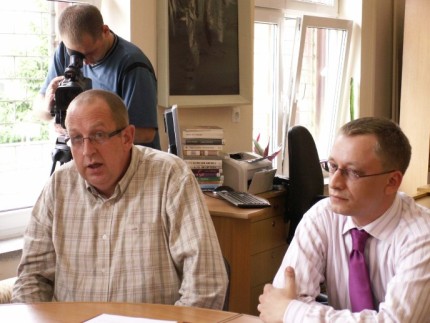 Elbląg, Jacek Nowiński (z lewej) i Arkadiusz Kowalczyk Elbląg, Jacek Nowiński (z lewej) i Arkadiusz Kowalczyk
