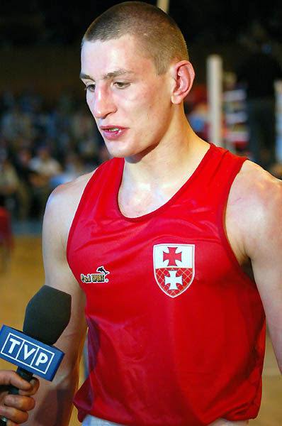 Elbląg, Damian Kośmider po wygranej walce Elbląg, Damian Kośmider po wygranej walce