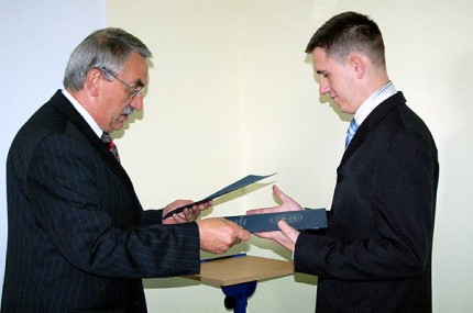 Elbląg, Rektor Zbigniew Walczyk i Marcin Zając Elbląg, Rektor Zbigniew Walczyk i Marcin Zając