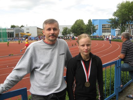Elbląg, Trener Andrzej Trybiński i Wioleta Gromkiewicz. Elbląg, Trener Andrzej Trybiński i Wioleta Gromkiewicz.