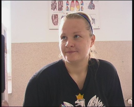 Elbląg, Iwona Łoś, bramkarka Startu Elbląg. Elbląg, Iwona Łoś, bramkarka Startu Elbląg.