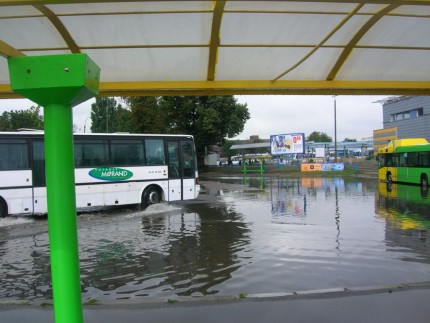 Elbląg, Dworzec po deszczu