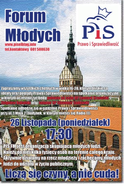 Elbląg, Forum Młodych PiS Elbląg, Forum Młodych PiS