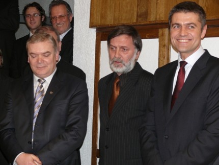 Elbląg, Od lewej: Stanisław Gorczyca, Adam Żyliński i Krzysztof Hołowczyc.