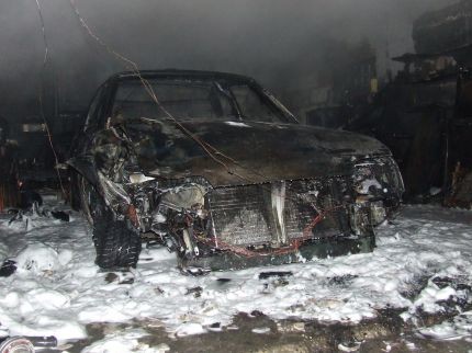 Elbląg, Na Morszyńskiej spłonął garaż Elbląg, Na Morszyńskiej spłonął garaż