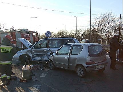 Elbląg, I znów wypadek na Nowodworskiej...
