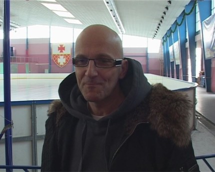 Elbląg, Robert Rozmus na elbląskim lodowisku. Elbląg, Robert Rozmus na elbląskim lodowisku.