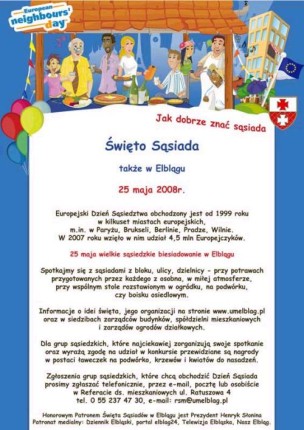 Elbląg, Jak dobrze mieć sąsiada Elbląg, Jak dobrze mieć sąsiada
