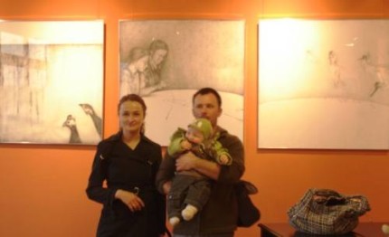 Elbląg, Już niedługo będę malowała mojego małego synka Frania - zapowiedziała podczas wernisażu artystka Elbląg, Już niedługo będę malowała mojego małego synka Frania - zapowiedziała podczas wernisażu artystka