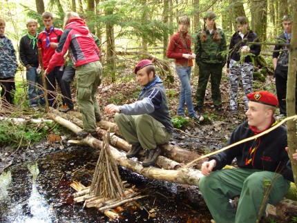 Elbląg, Elbląscy harcerze na skautowym zlocie w Obwodzie Kaliningradzkim, maj 2008.