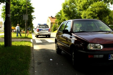 Elbląg, Potrącenie na przejściu