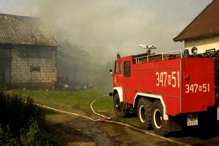 Elbląg, Pożar stodoły