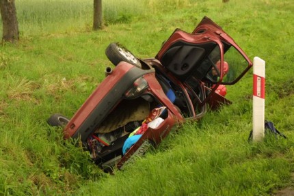 Elbląg, Dachował citroen Elbląg, Dachował citroen