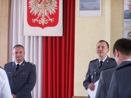 Elbląg, Od lewej: Szef elbląskich policjantów insp. Marek Osik i jego nowy zastępca nadkom. Robert Muraszko