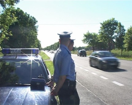 Elbląg, Policyjny patrol na „siódemce”.