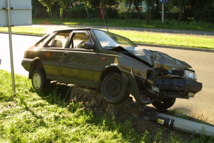 Elbląg, Tym razem latarnia zaatakowała kierowcę