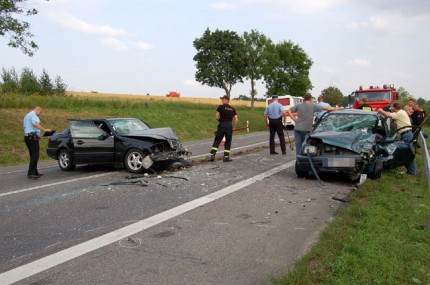 Elbląg, Dwa wypadki, sześcioro rannych