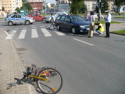 Elbląg, Potrącenie rowerzystki