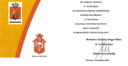 Elbląg, Dyplom dla przystanku Praga Elbląg, Dyplom dla przystanku Praga