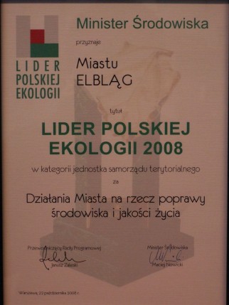 Elbląg, Elbląg „Liderem Polskiej Ekologii”