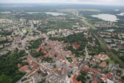 Olsztyn z lotu ptaka.