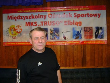 Elbląg, Na zdjęciu: Trener MKS Truso Jerzy Ringwelski