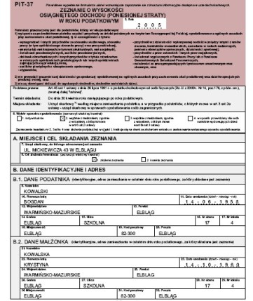 Elbląg, Przykładowy formularz pobrany ze strony urzędu. Elbląg, Przykładowy formularz pobrany ze strony urzędu.