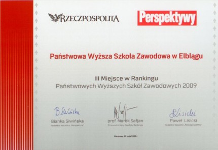 Elbląg, PWSZ znowu wysoko w rankingu