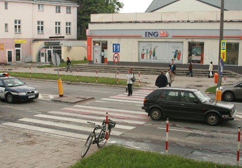 Elbląg, Potrącenie rowerzysty na przejściu Elbląg, Potrącenie rowerzysty na przejściu