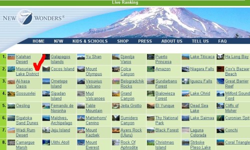 Elbląg, Głosuj na Mazury cud natury!