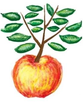 Elbląg, Logo kampanii, jabłko jest symbolem „aktywnych społeczności”, które stwarzają dobre warunki rozwoju i zachęcają innych do podejmowania kolejnych inicjatyw.