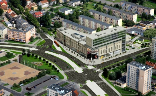 Elbląg, Wizualizacja przyszłego skrzyżowania. Elbląg, Wizualizacja przyszłego skrzyżowania.