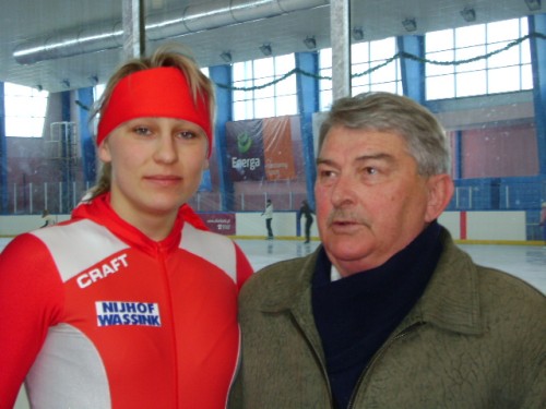Elbląg, Ewelina Przeworska z trenerem Romanem Rycke Elbląg, Ewelina Przeworska z trenerem Romanem Rycke