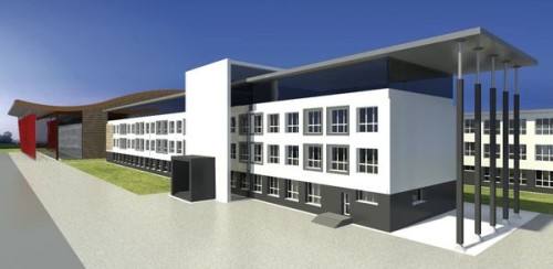 Elbląg, Tak ma wyglądać gmach PWSZ przy ul. Grunwaldzkiej po rozbudowie.