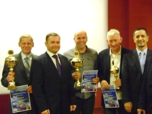 Elbląg, Żeglarskie Grand Prix 2009. Od lewej Leszek Kapczyński, Grzegorz Nowaczyk, Grzegorz Szlendak, Edward Wielgoszyński i Jerzy Wcisła