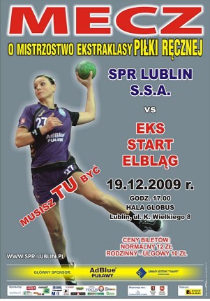 Elbląg, Plakat meczu SPR Lublin – EKS Start Elbląg Elbląg, Plakat meczu SPR Lublin – EKS Start Elbląg