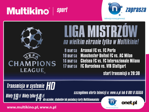 Kolejne zaproszenia na Ligę Mistrzów na wielkim ekranie!