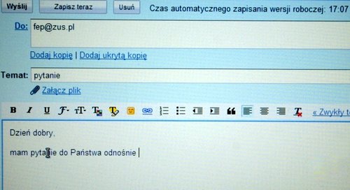 Elbląg, Masz pytanie? Napisz na specjalną skrzynkę mailową ZUS Elbląg, Masz pytanie? Napisz na specjalną skrzynkę mailową ZUS